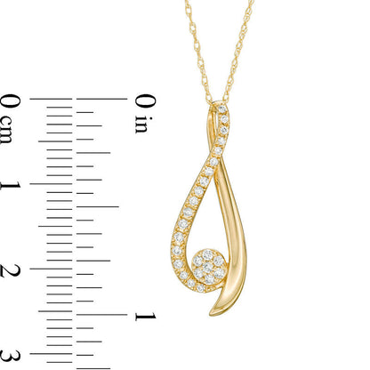 0.17 CT. T.W. Composite Natural Diamond Pendant in 10K Yellow Gold