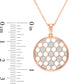 0.2 CT. T.W. Natural Diamond Star Lattice Medallion Pendant in 10K Rose Gold