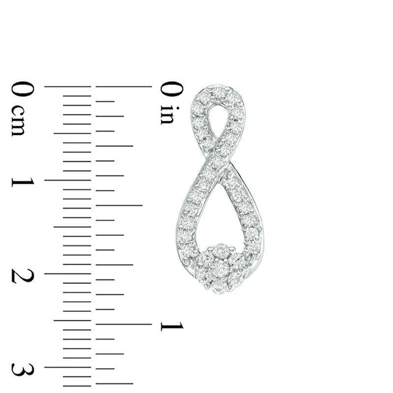 0.75 CT. T.W. Composite Diamond Infinity Drop Earrings in 10K White Gold