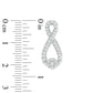 0.75 CT. T.W. Composite Diamond Infinity Drop Earrings in 10K White Gold