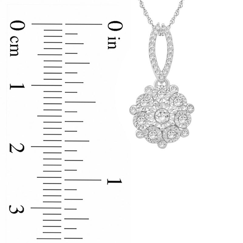 0.2 CT. T.W. Composite Natural Diamond Pendant in Sterling Silver