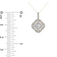 0.38 CT. T.W. Natural Diamond Clover Frame Pendant in 10K Yellow Gold