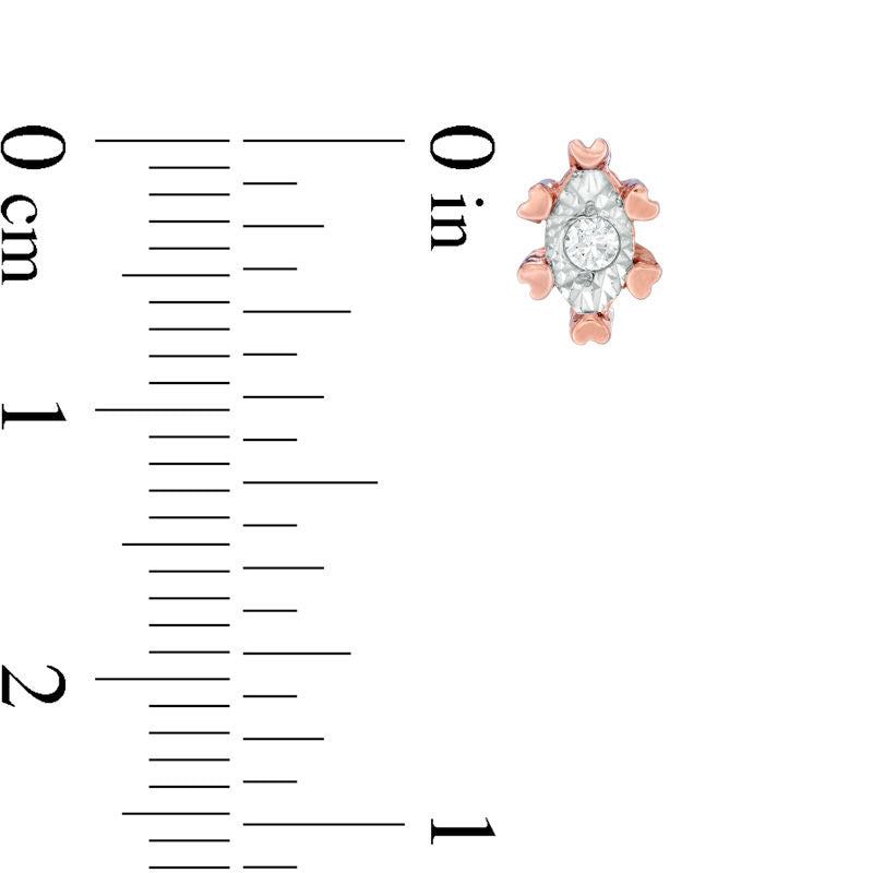 0.2 CT. T.W. Diamond Solitaire Marquise Stud Earrings in 10K Rose Gold