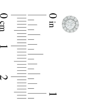 0.33 CT. T.W. Diamond Frame Stud Earrings in 10K White Gold