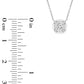 0.1 CT. Natural Clarity Enhanced Solitaire Necklace in 10K White Gold