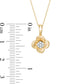 0.05 CT. T.W. Composite Natural Diamond Flower Pendant in 10K Yellow Gold