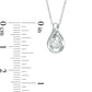 0.1 CT. Natural Clarity Enhanced Solitaire Teardrop Pendant in 14K White Gold