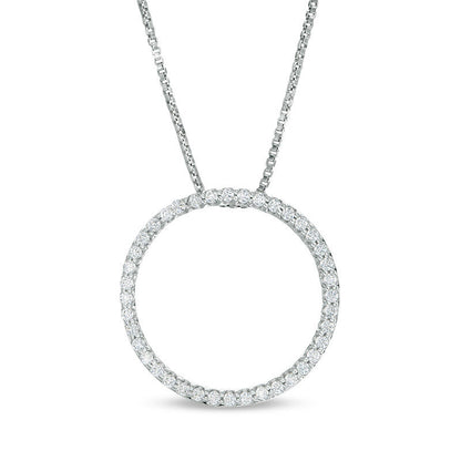 Convertibilities 0.33 CT. T.W. Natural Diamond Open Circles Three-in-One Pendant in Sterling Silver