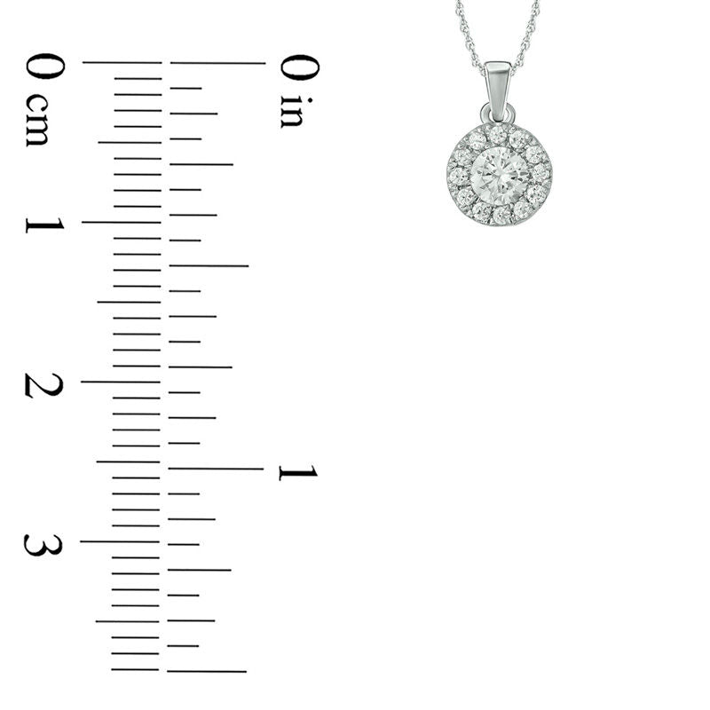 0.2 CT. T.W. Natural Diamond Frame Pendant in 10K White Gold