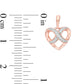 0.07 CT. T.W. Diamond Infinity Heart Drop Earrings in 10K Rose Gold