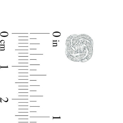 0.25 CT. T.W. Diamond Swirl Stud Earrings in 10K White Gold