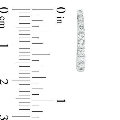 0.5 CT. T.W. Certified Diamond Hoop Earrings in 14K White Gold (H/I1)