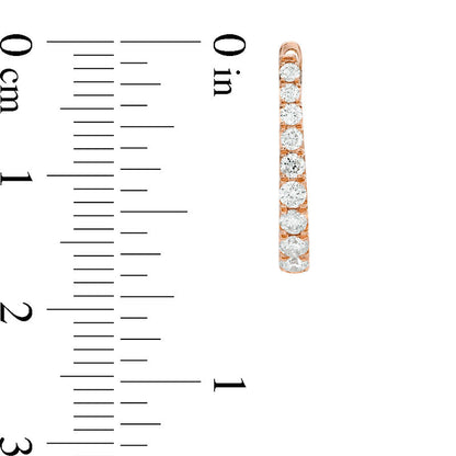 0.5 CT. T.W. Certified Diamond Hoop Earrings in 14K Rose Gold (H/I1)