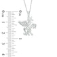 0.05 CT. T.W. Natural Diamond Winged Unicorn Pendant in Sterling Silver