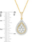 1 CT. T.W. Composite Natural Diamond Teardrop Frame Pendant in 10K Yellow Gold