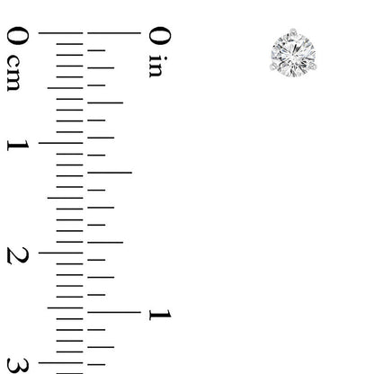 0.25 CT. T.W. Certified Diamond Solitaire Stud Earrings in 14K White Gold (I/SI2)
