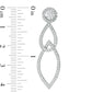 1 CT. T.W. Diamond Frame and Interlocking Geometric Drop Earring Jackets in 14K White Gold