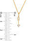 Natural Diamond Accent Arrow Charm Pendant in 10K Yellow Gold