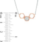 0.05 CT. T.W. Natural Diamond Triple Hexagon Necklace in 10K Two-Tone Gold - 18.65"