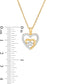 Unstoppable Love™ 0.2 CT. T.W. Natural Diamond Double Heart Outline Pendant in 10K Yellow Gold