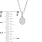 0.25 CT. T.W. Certified Oval Natural Diamond Frame Pendant in 14K White Gold (I/I1)