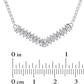 0.63 CT. T.W. Natural Diamond Double Row Chevron Necklace in 14K White Gold - 17.18"