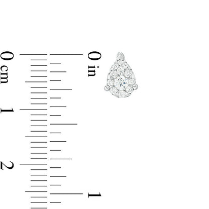 0.75 CT. T.W. Composite Diamond Teardrop Stud Earrings in 14K White Gold