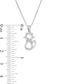 0.1 CT. T.W. Natural Diamond Cat Outline with Bow Pendant in Sterling Silver