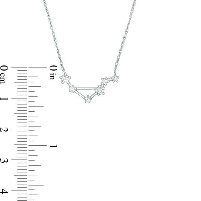 0.2 CT. T.W. Natural Diamond Libra Constellation Necklace in Sterling Silver