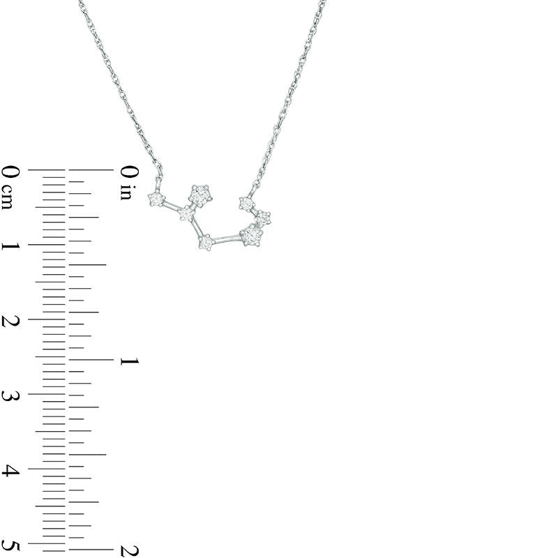 0.2 CT. T.W. Natural Diamond Sagittarius Constellation Necklace in Sterling Silver