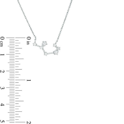 0.2 CT. T.W. Natural Diamond Sagittarius Constellation Necklace in Sterling Silver