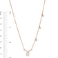 0.25 CT. T.W. Natural Diamond Awareness Ribbon Necklace in Sterling Silver with 14K Rose Gold Plate
