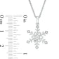 0.05 CT. T.W. Natural Diamond Snowflake Pendant in Sterling Silver