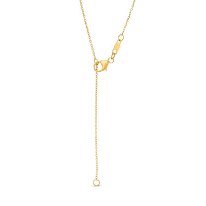 0.17 CT. T.W. Pear-Shaped Natural Diamond Bezel-Set Necklace in 10K Yellow Gold