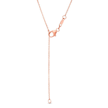 0.17 CT. T.W. Pear-Shaped Natural Diamond Bezel-Set Necklace in 10K Rose Gold
