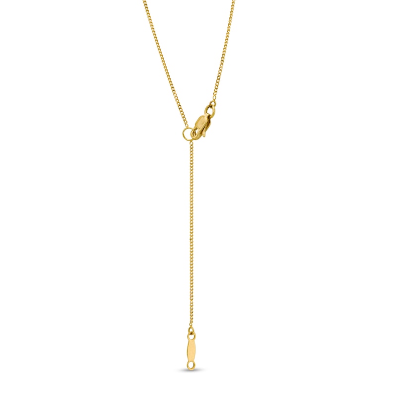0.25 CT. T.W. Natural Diamond Frame Flower Drop Pendant in 10K Yellow Gold