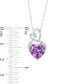 10.0mm Lab-Created Alexandrite and Diamond Accent Heart-Shaped Infinity Pendant in 10K White Gold