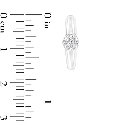 0.2 CT. T.W. Composite Diamond Hoop Earrings in 10K White Gold