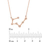 0.05 CT. T.W. Natural Diamond Taurus Constellation Bezel-Set Necklace in 10K Rose Gold