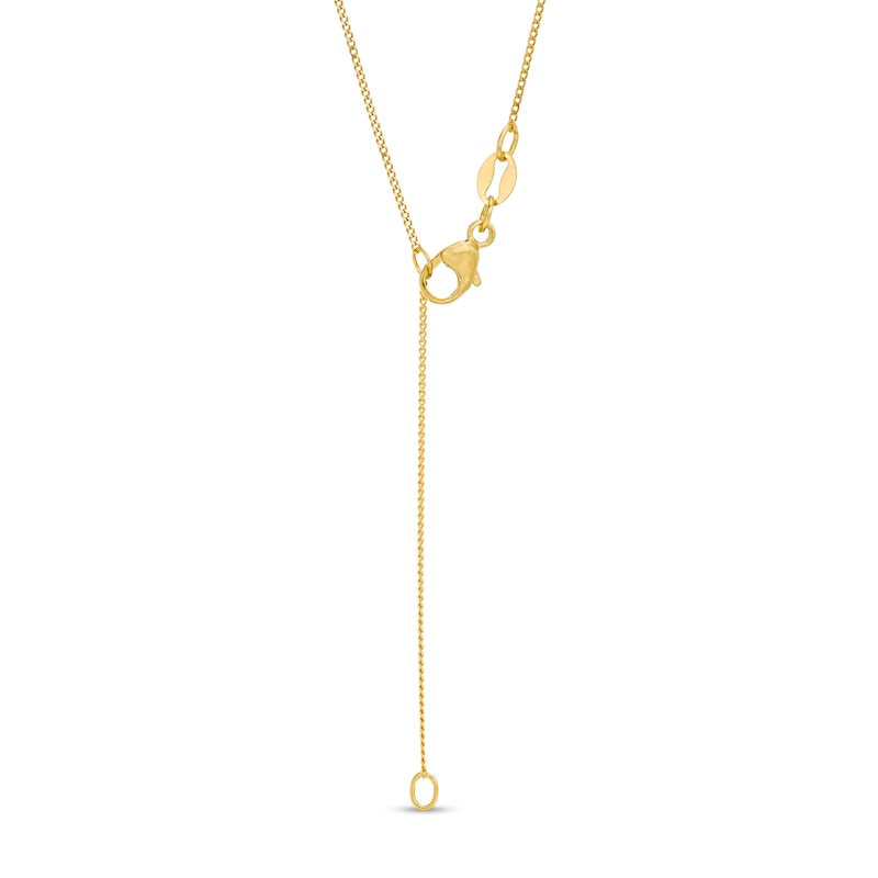 0.25 CT. T.W. Baguette and Round Natural Diamond Vertical Bar Pendant in 10K Yellow Gold