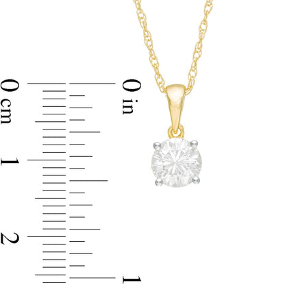 1 CT. Natural Clarity Enhanced Solitaire Pendant in 10K Yellow Gold