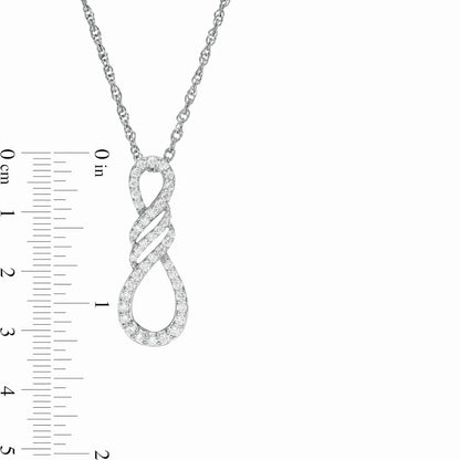 0.25 CT. T.W. Natural Diamond Infinity Flame Pendant in Sterling Silver