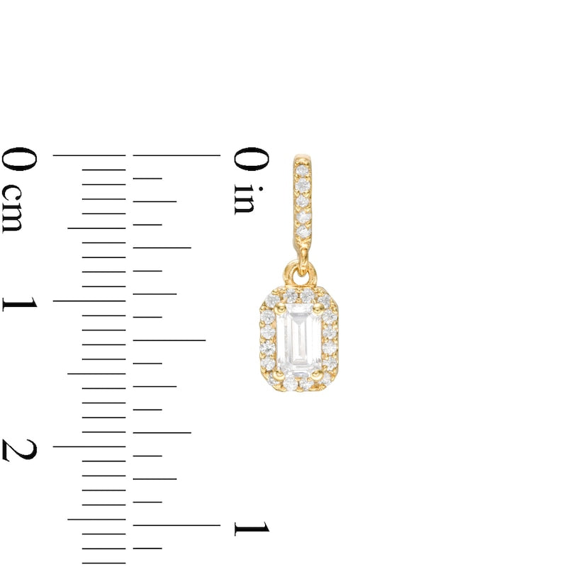 0.63 CT. T.W. Emerald-Cut Diamond Frame Drop Earrings in 14K Gold