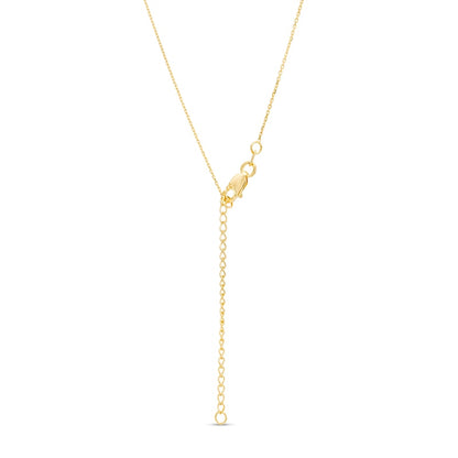 Etched "LOVE" Horizontal Bar Necklace in 14K Gold