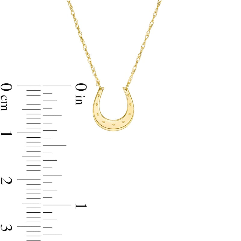 Mini Horseshoe Necklace in 14K Gold