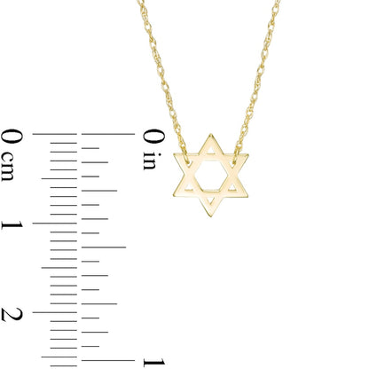 Star of David Necklace in 14K Gold