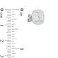 0.63 CT. T.W. Princess-Cut Quad Diamond Cushion Frame Stud Earrings in 10K White Gold
