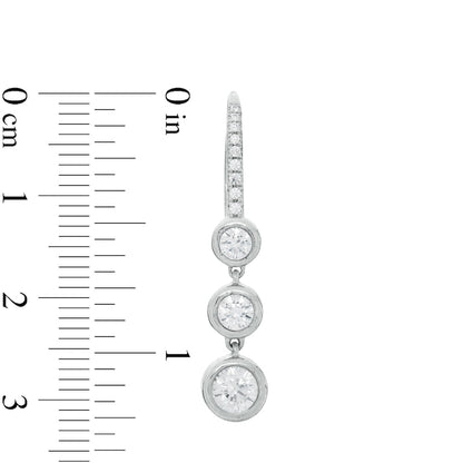 0.5 CT. T.W. Diamond Graduated Drop Earrings in 10K White Gold