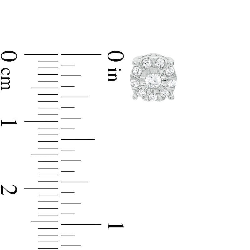 0.33 CT. T.W. Diamond Frame Stud Earrings in 10K White Gold