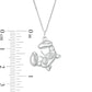 Natural Diamond Accent Balloon Crab Pendant in Sterling Silver